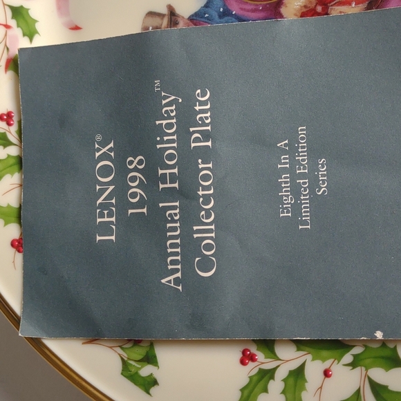 LENOX PLATE 1998  HOLIDAY COLLECTOR  VINTAGE Original Box - Picture 3 of 6